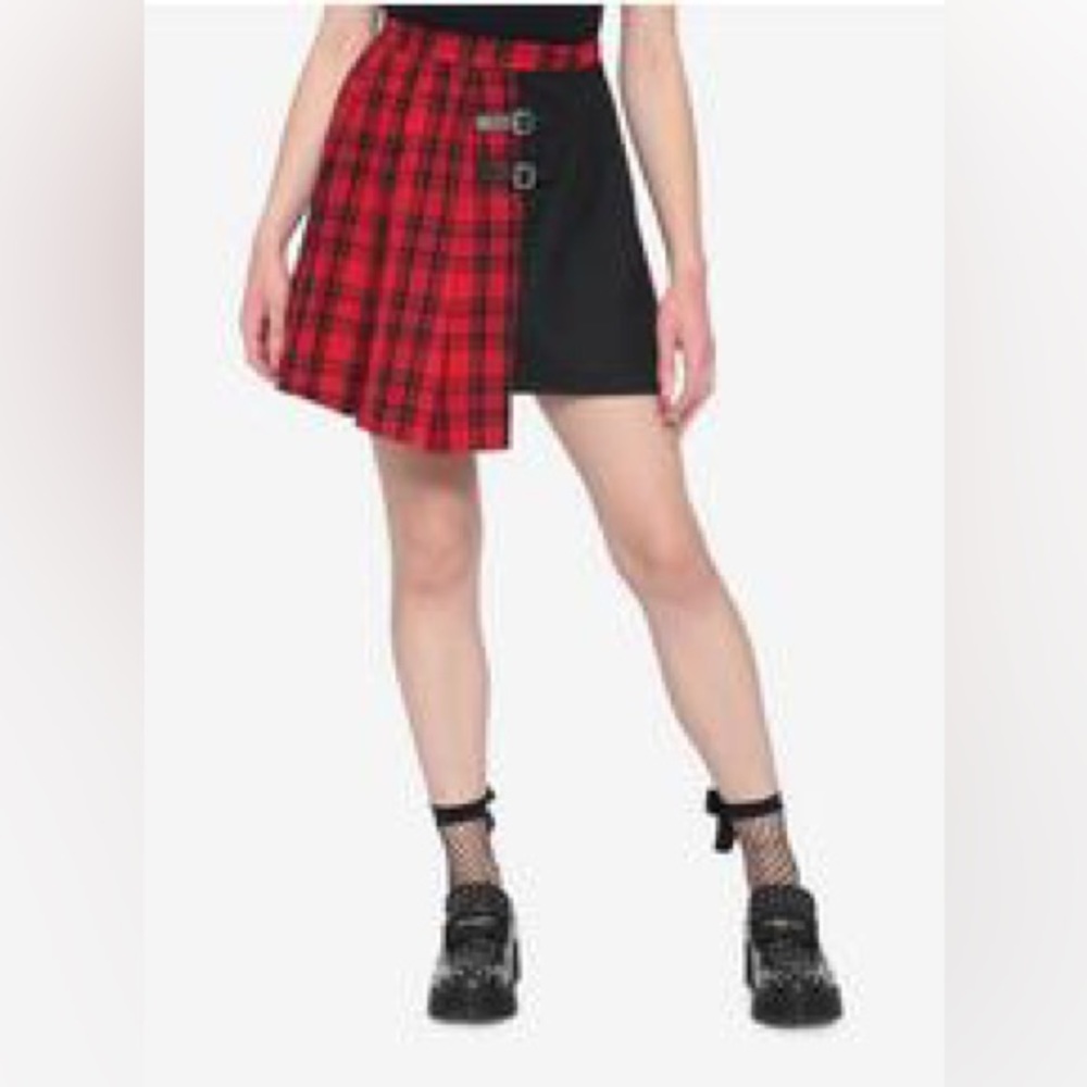 Hot Topic  - Black Red Skirt XL
